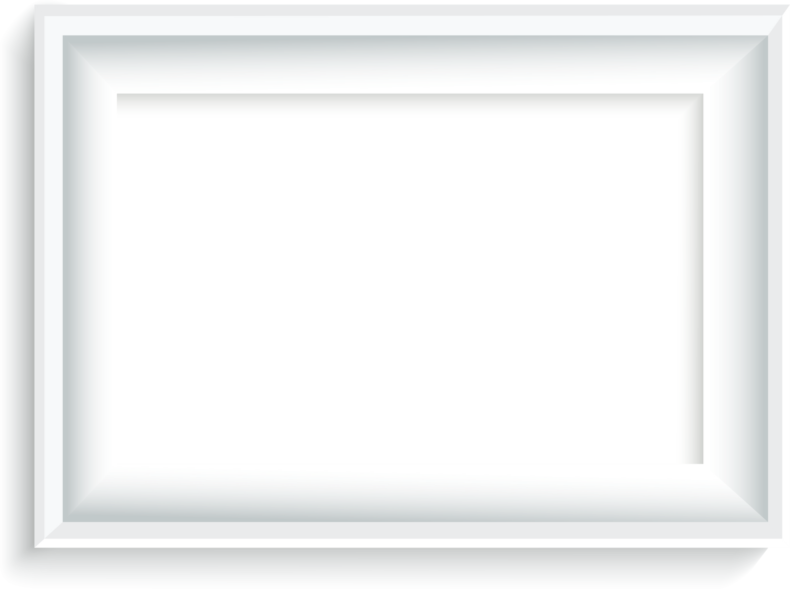 isolated white picture frame
